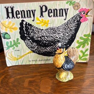 Hand-Painted Yellow & Black Rooster Sculpture - Home Art Accent